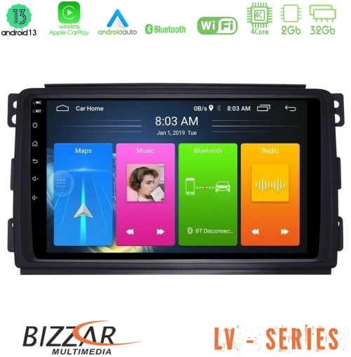 Bizzar LV Series Smart 451 4Core Android 13 2+32GB Navigation Multimedia Tablet 9"