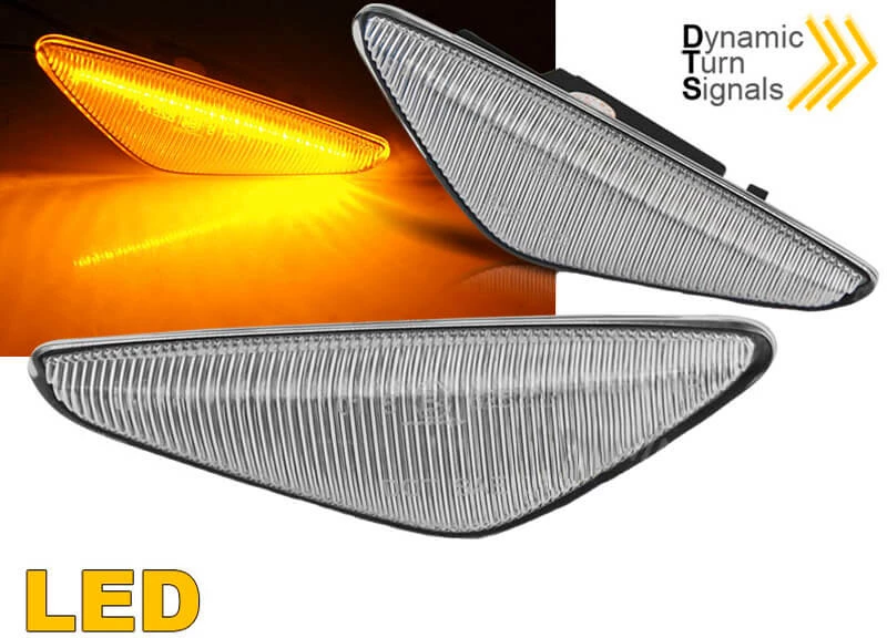 Πλαϊνά Φλας Φτερού Για Bmw X5 E70 07-12 / X6 E71 08-14 / X3 F25 10-14 Led Dynamic Άσπρα 2 Τεμάχια