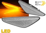 Πλαϊνά Φλας Φτερού Για Bmw X5 E70 07-12 / X6 E71 08-14 / X3 F25 10-14 Led Dynamic Άσπρα 2 Τεμάχια