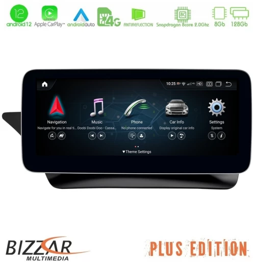 Bizzar OEM Mercedes E Class Coupe (W207) NTG4.0 Android13 (8+128GB) Navigation Multimedia 10,25″ Anti-reflection