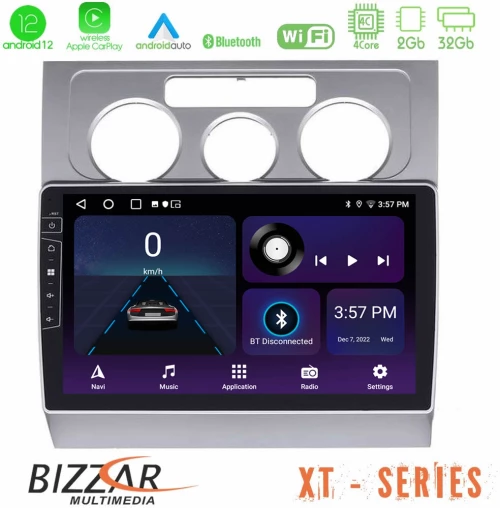 Bizzar XT Series VW Touran 2003-2011 4core Android12 2+32GB Navigation Multimedia Tablet 10"
