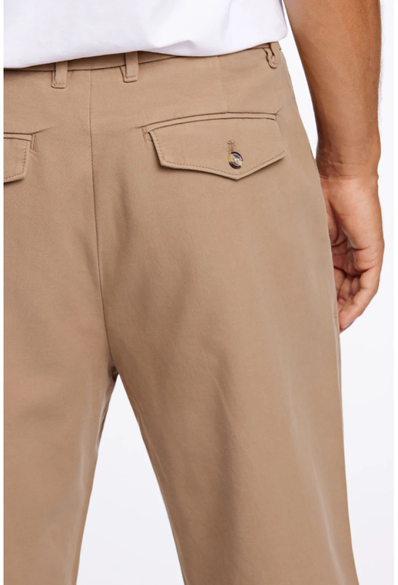 Lindbergh Casual Pants Wide fit/Sand