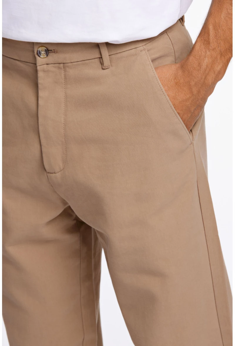 Lindbergh Casual Pants Wide fit/Sand