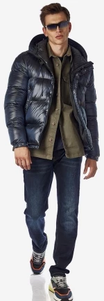 Brokers Men's Puffer Jacket Blue