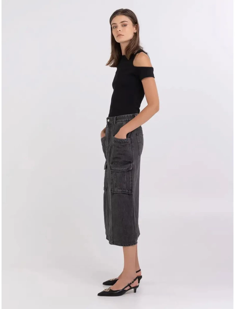Replay Women's Midi Skirt Denim