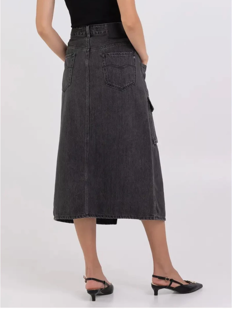 Replay Women's Midi Skirt Denim