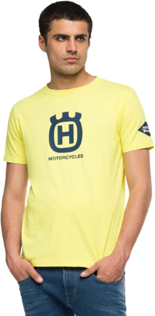 Replay Men's T-Shirt X Husqvarna Yellow
