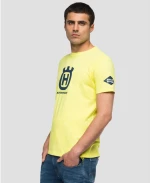 Replay Men's T-Shirt X Husqvarna Yellow