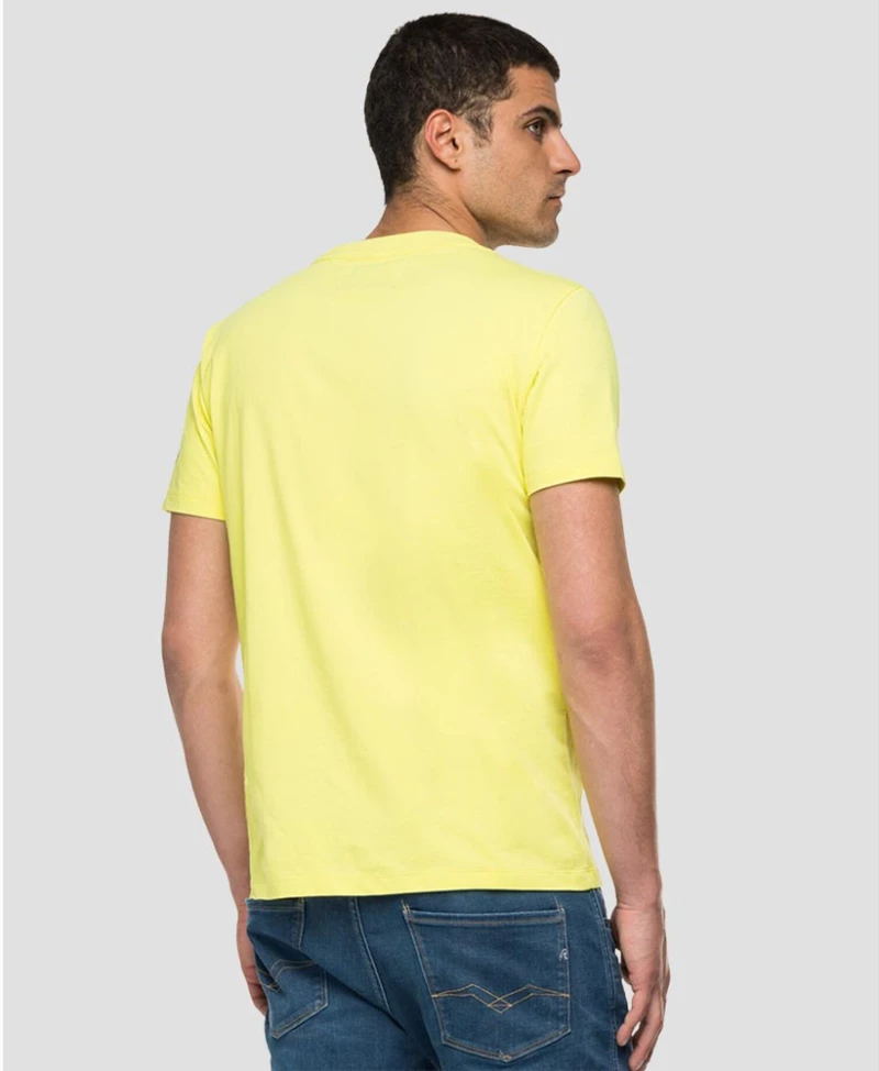 Replay Men's T-Shirt X Husqvarna Yellow