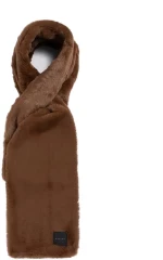 REPLAY SCARF FUR-EFFECT BRICK/BROWN