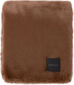 REPLAY SCARF FUR-EFFECT BRICK/BROWN