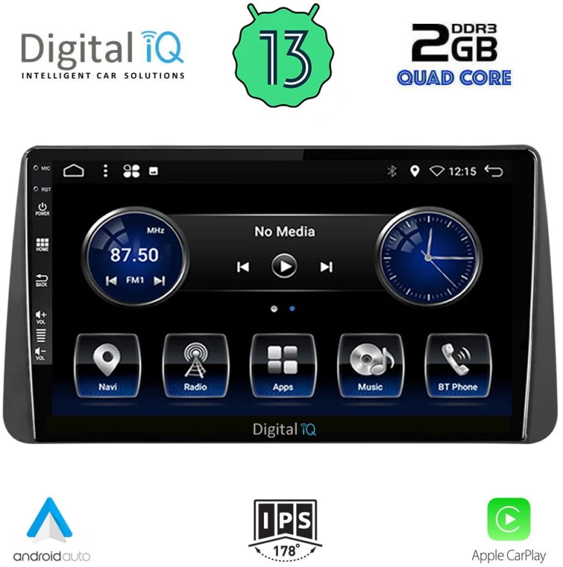 DIGITAL IQ BXH 3149_CPA DASH (9inc) MULTIMEDIA TABLET OEM FIAT TIPO mod. 2018-2023