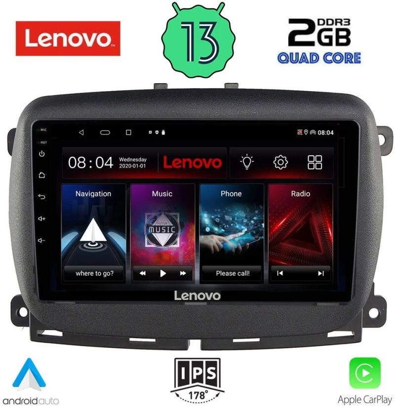 LENOVO LVD 4131_CPA (9inc) MULTIMEDIA TABLET OEM FIAT 500 mod. 2016+gt;