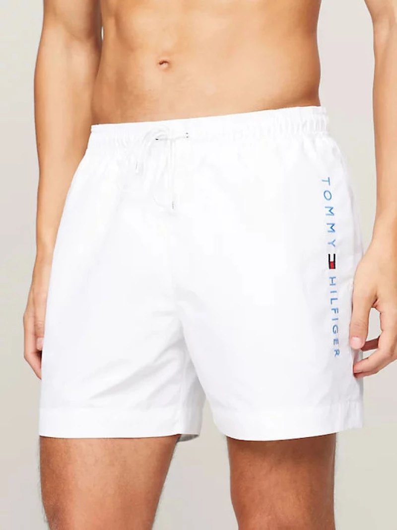 Tommy Hilfiger ανδρικό συνθετικό μαγιό shorts λευκό UM0UM03258-YCF