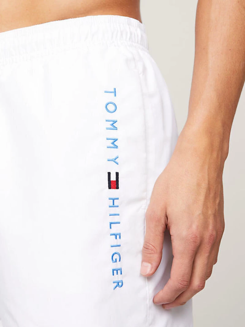 Tommy Hilfiger ανδρικό συνθετικό μαγιό shorts λευκό UM0UM03258-YCF