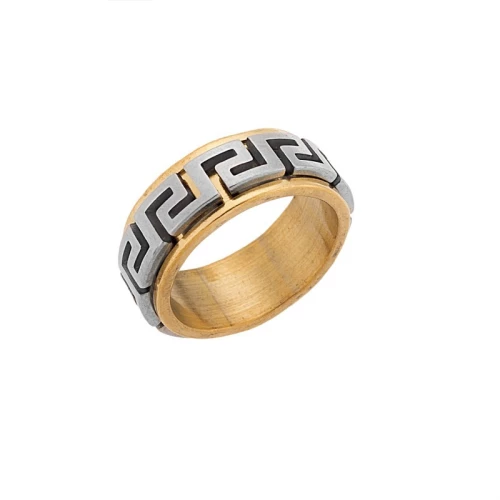 Δαχτυλίδι Senza Unisex Gold Plated Steel, με μαίανδρο SSD5010SGD