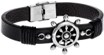 Βραχιόλι Senza Men`s Steel Leather Strap SSD3236