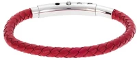 Βραχιόλι Senza Men`s Steel Red Leather Strap SSD4990RD