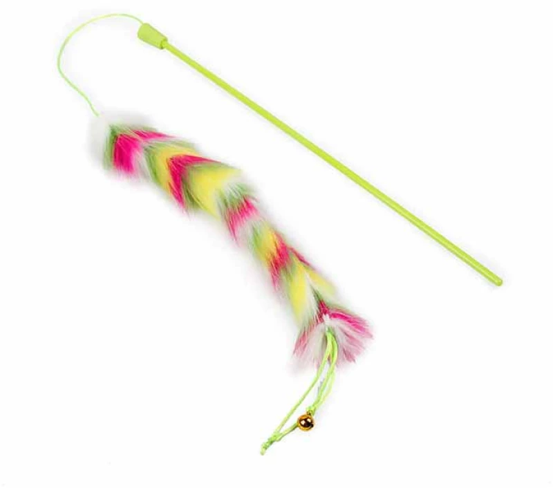 AFP Παιχνίδι Γάτας Long Fluff Wand Πράσινο με Catnip 44x7x2cm