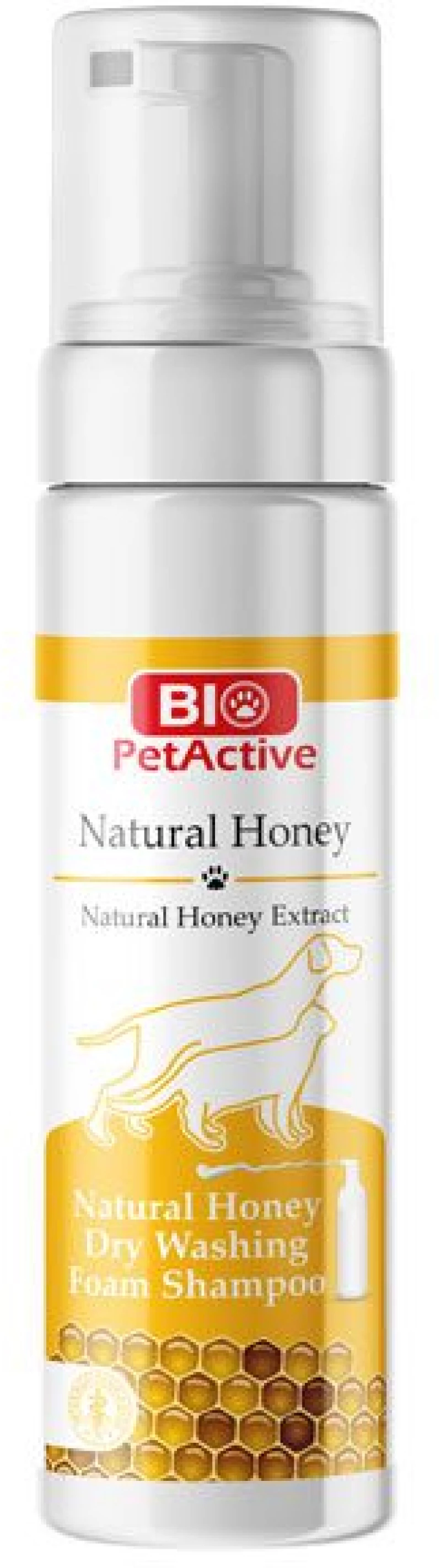 Bio Petactive Natural Honey Dry Foam Shampoo για Σκύλους και Γάτες 200ml