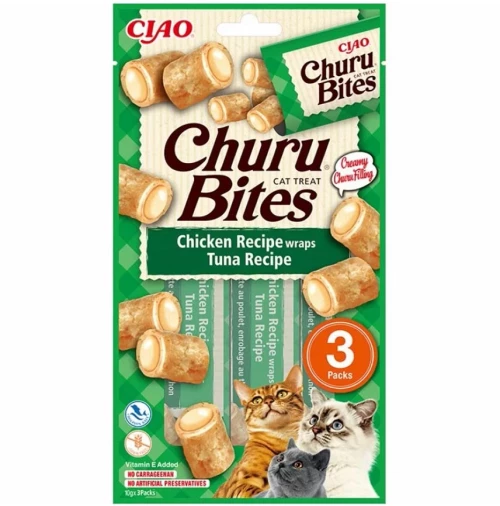 Inaba Ciao Churu Cat Bites Λιχουδιά με Κοτόπουλο και Τόνο 30gr