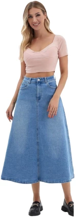 ΜΑΞΙ ΓΥΝΑΙΚΕΙΑ ΦΟΥΣΤΑ DENIM ΓΑΛΑΖΙΟ