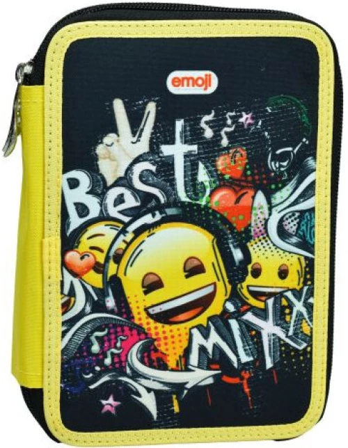 Κασετίνα Διπλή Γεμάτη Gim Emoji Best Mix 368-02100