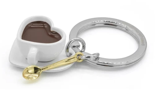 Μπρελόκ Με Σχέδιο Love Coffee 216-01 Μαύρο Λευκό