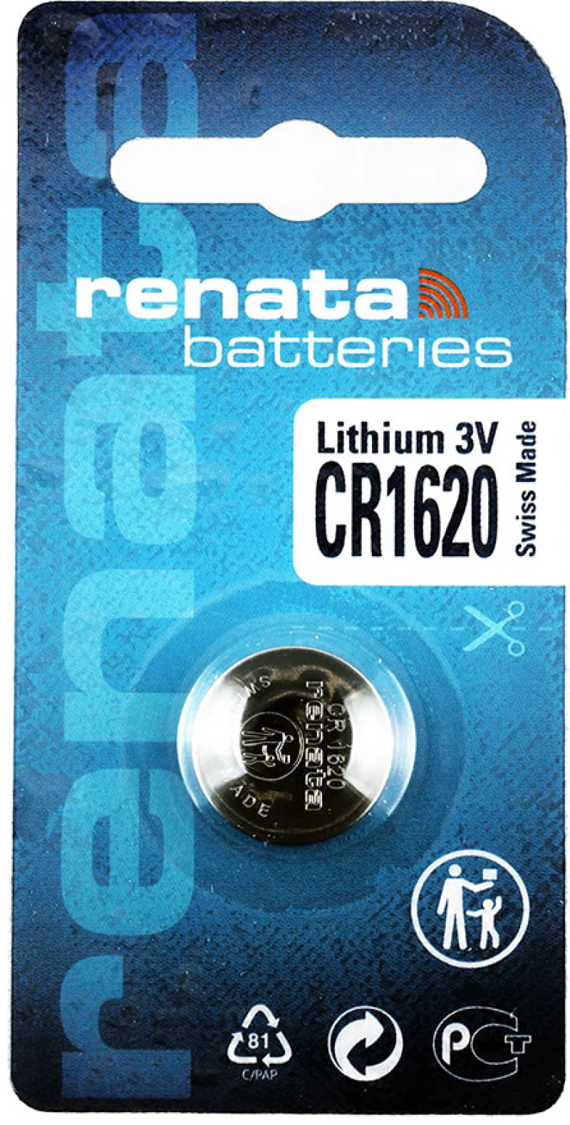 RENATA ΜΠΑΤΑΡΙΕΣ ΝΟΜΙΣΜΑΤΟΣ ΛΙΘΙΟΥ 3V CR1620 1 ΤΕΜ. 1/BLISTER