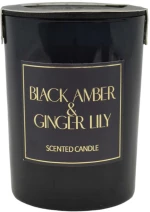 ΑΡΩΜΑΤΙΚΟ ΚΕΡΙ BLACK AMBER & GINGER LILY ΣΕ ΓΥΑΛΙΝΟ ΔΟΧΕΙΟ ΜΕ ΚΑΠΑΚΙ 8x8x10,5εκ. ANKOR