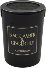 ΑΡΩΜΑΤΙΚΟ ΚΕΡΙ BLACK AMBER & GINGER LILY ΣΕ ΓΥΑΛΙΝΟ ΔΟΧΕΙΟ ΜΕ ΚΑΠΑΚΙ 8x8x10,5εκ. ANKOR