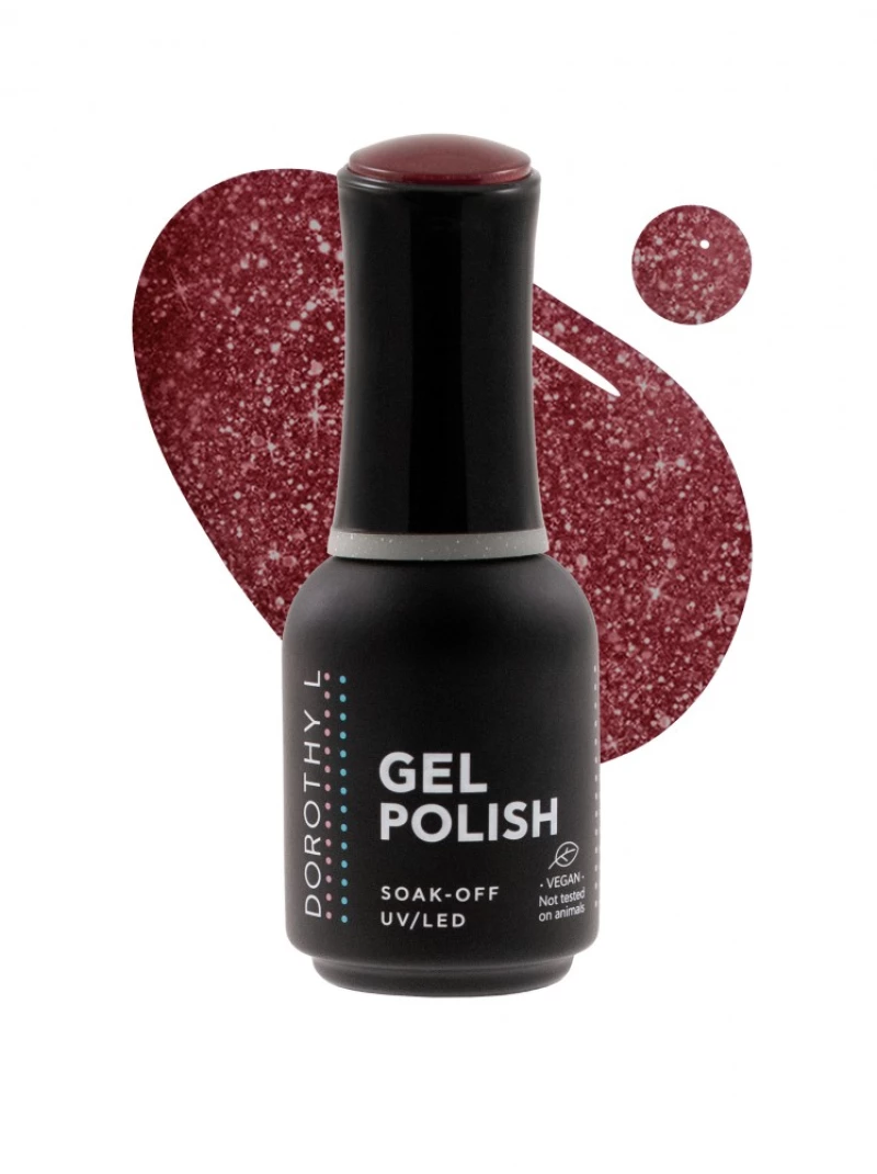 DOROTHY L Uv/Led Gel Polish 6074 Ρουμπινύ Ανοιχτό Glitter 15ml