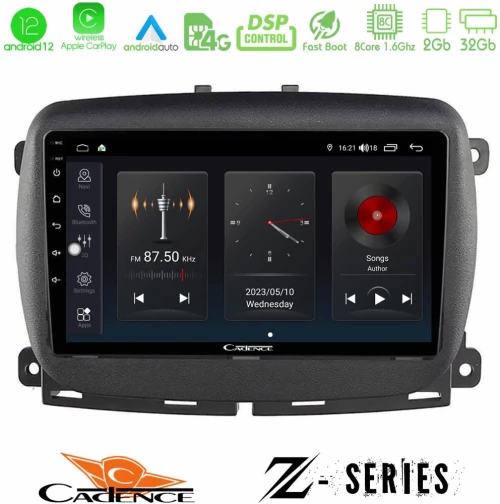 Cadence Z Series Fiat 500L 8core Android12 2+32GB Navigation Multimedia Tablet 10"