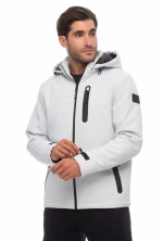 Ανδρικό Μπουφάν Be Nation Soft Shell Jacket Light Grey  Γκρι Ανοιχτό