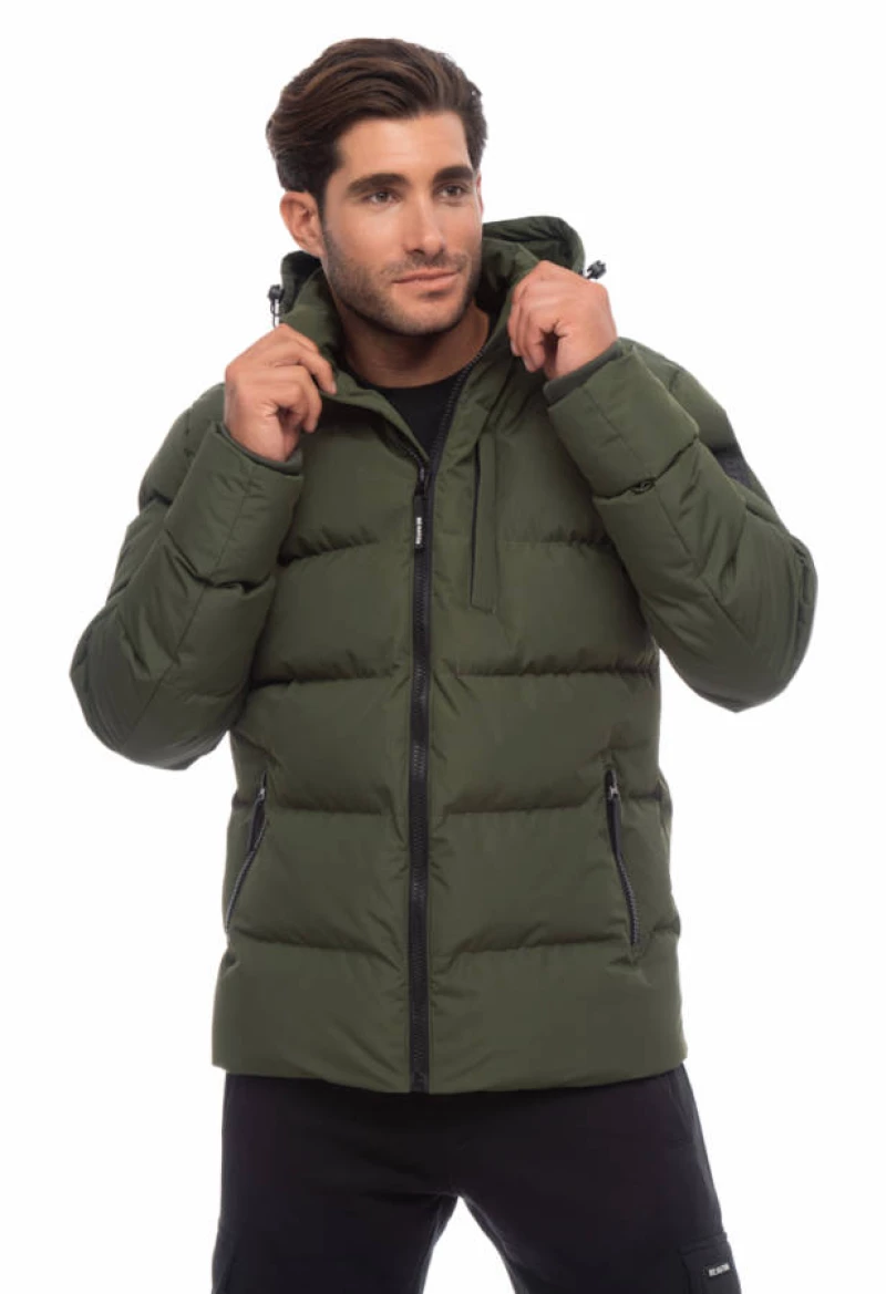 Ανδρικό Μπουφάν Με Μόνωση Be Nation Dark Green  Χακί