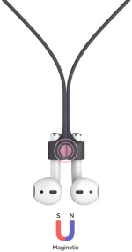 Μαγνητικό Anti-Lost Neckband Σιλικόνης για Airpods - White OEM