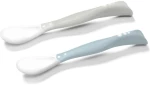 Κουταλάκια από Σιλικόνη 2τμχ Babyono Grey Blue BN1066/04
