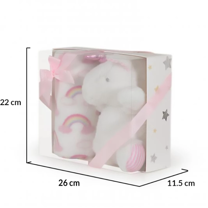 Κουβέρτα Αγκαλιάς 75x90cm Stuffed Toy Unicorn Rainbow Cangaroo 3800146269227