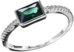 Δακτυλίδι Ασημένιο 925 Ν54 με πράσινο zircon Prince RG133