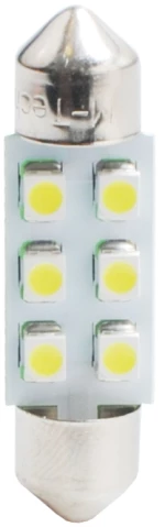 ΛΑΜΠΑΚΙΑ ΠΛΑΦΟΝΙΕΡΑΣ C5W/C10W 12V 0,48W SV8,5 36mm LED 6xSMD3528 ΛΕΥΚΟ 1ΤΕΜ.