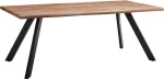Τραπέζι Τραπεζαρίας AOSA Honey Maple/Μαύρο MDF/Μέταλλο 180x90x76cm