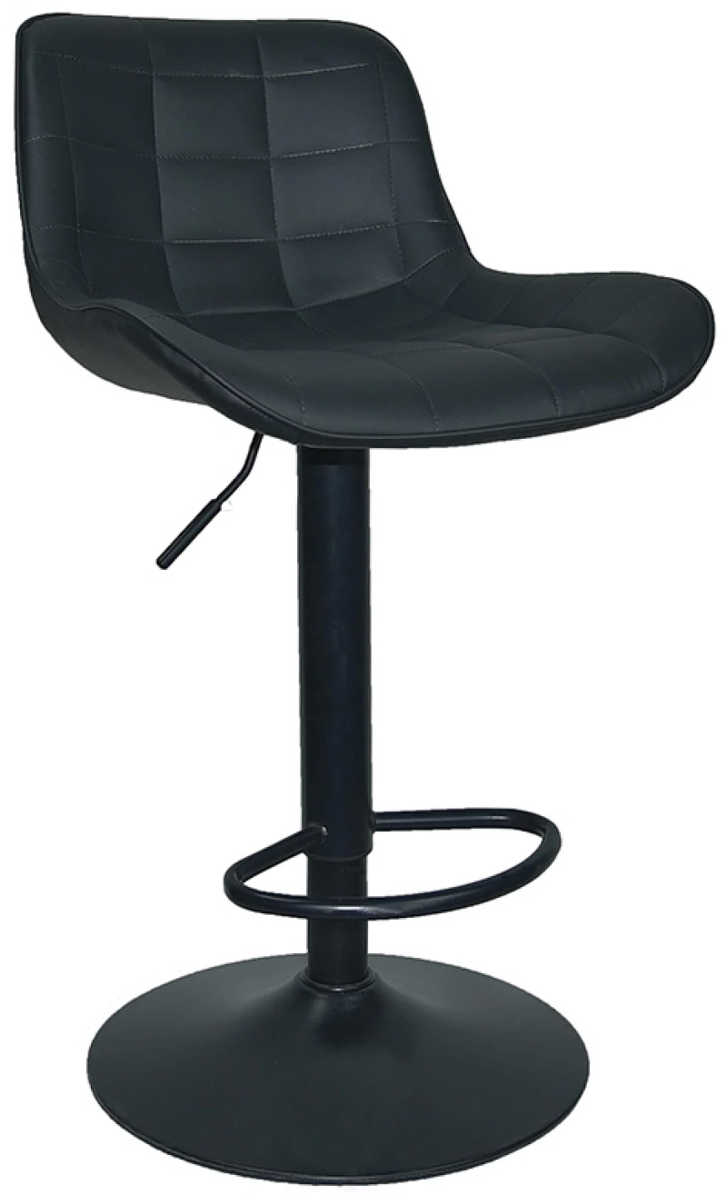 Σκαμπό Μπάρ 2τμχ Bar93 Black Pu 48x50x107.5εκ.
