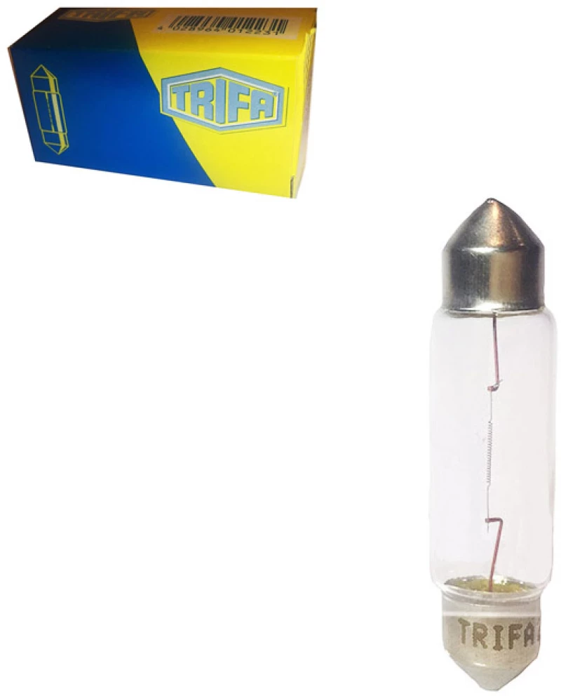 Λάμπα Σωληνωτή 41mm SV8.5-8 11x41 24V 10W Trifa 1223 1 Τεμάχιο