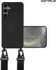 Θήκη Σιλικόνης με Strap CarryHang Sonique Samsung Galaxy S24 Plus Μαύρο - Sonique - Μαύρο - Galaxy S24 Plus - Θήκες Πλάτης