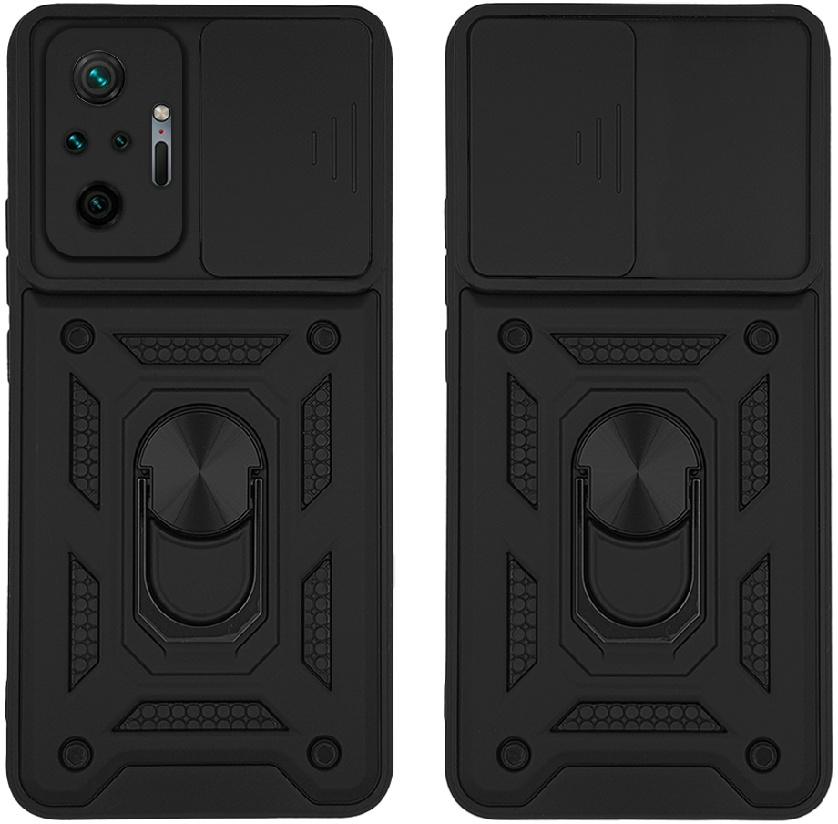 Θήκη Ring Armor CamPro Sonique για Xiaomi Redmi Note 10 Pro Μαύρο - Sonique - Μαύρο - Redmi Note 10 Pro - Θήκες Πλάτης