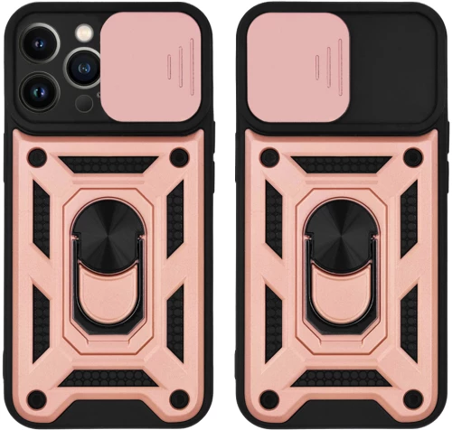 Θήκη Ring Armor CamPro Sonique για Apple iPhone 13 Pro Ροζ Χρυσό - Sonique - Ροζ Χρυσό - iPhone 13 Pro - Θήκες Πλάτης