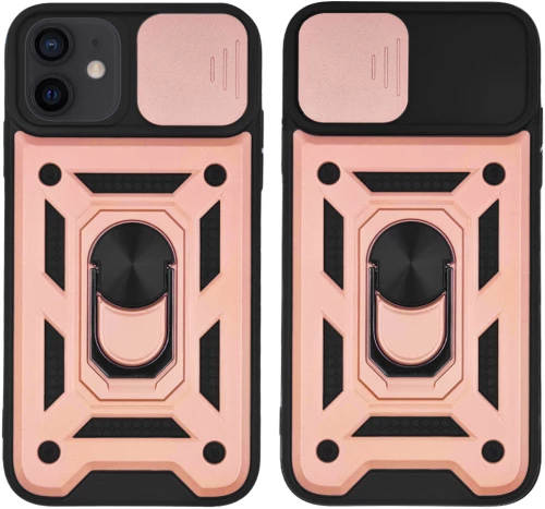 Θήκη Ring Armor CamPro Sonique για Apple iPhone 12 / iPhone 12 Pro Ροζ Χρυσό - Sonique - Ροζ Χρυσό - iPhone 12, iPhone 12 Pro - Θήκες Πλάτης