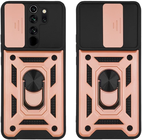 Θήκη Ring Armor CamPro Sonique για Xiaomi Redmi Note 8 Pro Ροζ Χρυσό - Sonique - Ροζ Χρυσό - Redmi Note 8 Pro - Θήκες Πλάτης