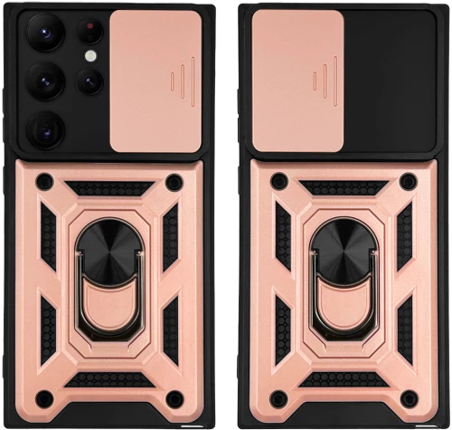 Θήκη Ring Armor CamPro Sonique για Samsung Galaxy S22 Ultra Ροζ Χρυσό - Sonique - Ροζ Χρυσό - Galaxy S22 Ultra - Θήκες Πλάτης