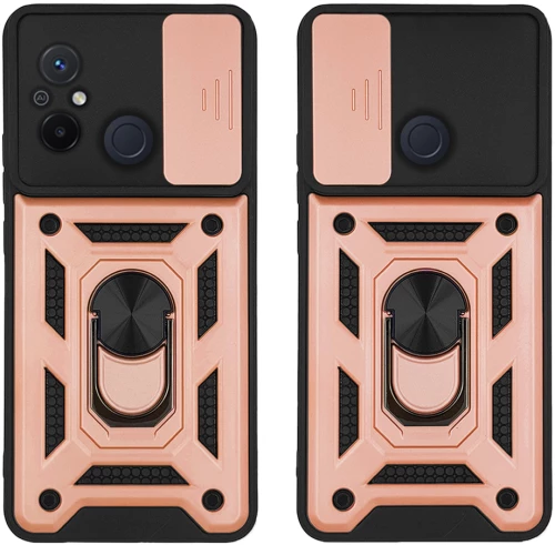 Θήκη Ring Armor CamPro Sonique για Xiaomi Redmi 12C Ροζ Χρυσό - Sonique - Ροζ Χρυσό - Redmi 12C - Θήκες Πλάτης